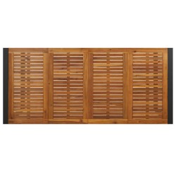 Table de jardin et pieds en forme de U 200x90x75 cm bois acacia 