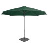 Parasol de jardin avec base portable vert 