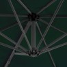 Parasol de jardin avec base portable vert 