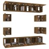 Ensemble de meubles TV 10 pcs Chêne fumé Bois d'ingénierie 