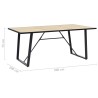 Table de salle à manger Chêne 200x100x75 cm MDF 