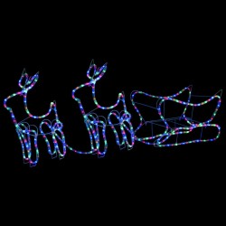 Décoration de Noël d'extérieur Renne et traîneau 576 LED 