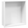 Niche de douche blanc mat 32x32x9 cm acier inoxydable 