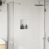 Niche de douche blanc mat 32x32x9 cm acier inoxydable 