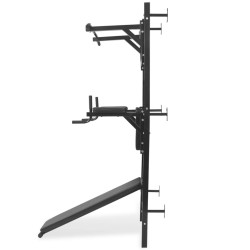 Tour de musculation murale multifonctions noire 