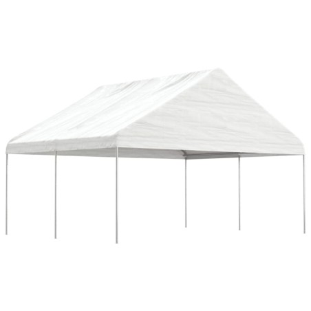 Belvédère avec toit blanc 4,46x5,88x3,75 m polyéthylène 