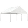 Belvédère avec toit blanc 4,46x5,88x3,75 m polyéthylène 