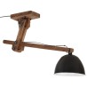 Plafonnier 25 W noir 105x30x65-108cm E27 