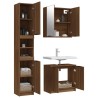 Ensemble d'armoires de salle de bain 3 pcs chêne marron 