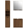 Ensemble d'armoires de salle de bain 3 pcs chêne marron 