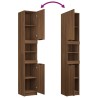 Ensemble d'armoires de salle de bain 3 pcs chêne marron 