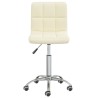 Chaise pivotante de bureau Crème Tissu 