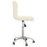 Chaise pivotante de bureau Crème Tissu 