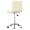 Chaise pivotante de bureau Crème Tissu 