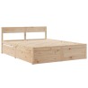 Cadre de lit sans matelas 150x200 cm bois de pin massif 