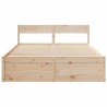 Cadre de lit sans matelas 150x200 cm bois de pin massif 