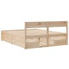 Cadre de lit sans matelas 150x200 cm bois de pin massif 