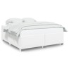 Cadre de lit sans matelas blanc 200x200 cm similicuir 