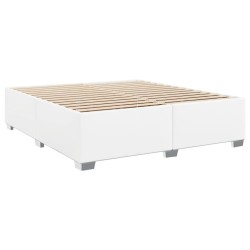 Cadre de lit sans matelas blanc 200x200 cm similicuir 