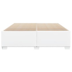 Cadre de lit sans matelas blanc 200x200 cm similicuir 