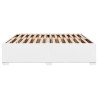 Cadre de lit sans matelas blanc 200x200 cm similicuir 