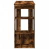 Table de bar avec étagères chêne fumé bois d'ingénierie 