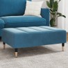 Repose-pied bleu 77x55x31 cm velours 