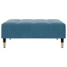 Repose-pied bleu 77x55x31 cm velours 