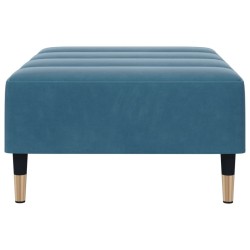 Repose-pied bleu 77x55x31 cm velours 