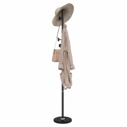 Porte-manteau noir 176 cm fer enduit de poudre 