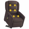 Fauteuil inclinable de massage Marron foncé Tissu 