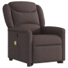 Fauteuil inclinable de massage Marron foncé Tissu 