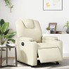 Fauteuil inclinable électrique Crème Similicuir 