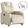 Fauteuil inclinable électrique Crème Similicuir 