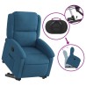 Fauteuil inclinable bleu velours 