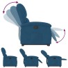 Fauteuil inclinable bleu velours 