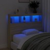 Armoire tête de lit avec LED chêne sonoma 120x17x102 cm 