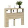 Armoire tête de lit avec LED chêne sonoma 120x17x102 cm 