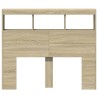 Armoire tête de lit avec LED chêne sonoma 120x17x102 cm 