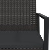 Fauteuil de jardin avec coussin Noir Résine tressée 