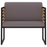 Chaises de jardin et coussins lot de 2 Bois d'acacia Gris foncé 