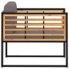 Chaises de jardin et coussins lot de 2 Bois d'acacia Gris foncé 