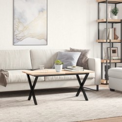 Pieds de table basse cadre en X 70x30x43 cm acier 