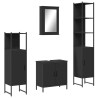 Ensemble de meubles salle de bain 4 pcs noir bois d'ingénierie 