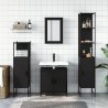 Ensemble de meubles salle de bain 4 pcs noir bois d'ingénierie 