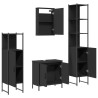 Ensemble de meubles salle de bain 4 pcs noir bois d'ingénierie 