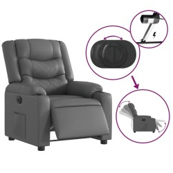 Fauteuil inclinable électrique Gris Similicuir 