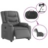 Fauteuil inclinable électrique Gris Similicuir 