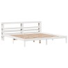 Cadre de lit sans matelas blanc 180x200 cm bois massif de pin 