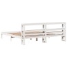 Cadre de lit sans matelas blanc 180x200 cm bois massif de pin 